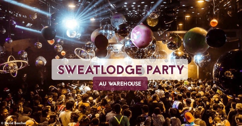 sweatlodge party night shop warehouse