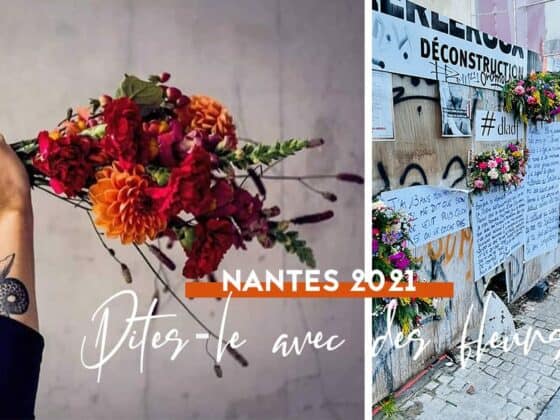 dites-le avec des fleurs nantes 2021 street art temoignages violences