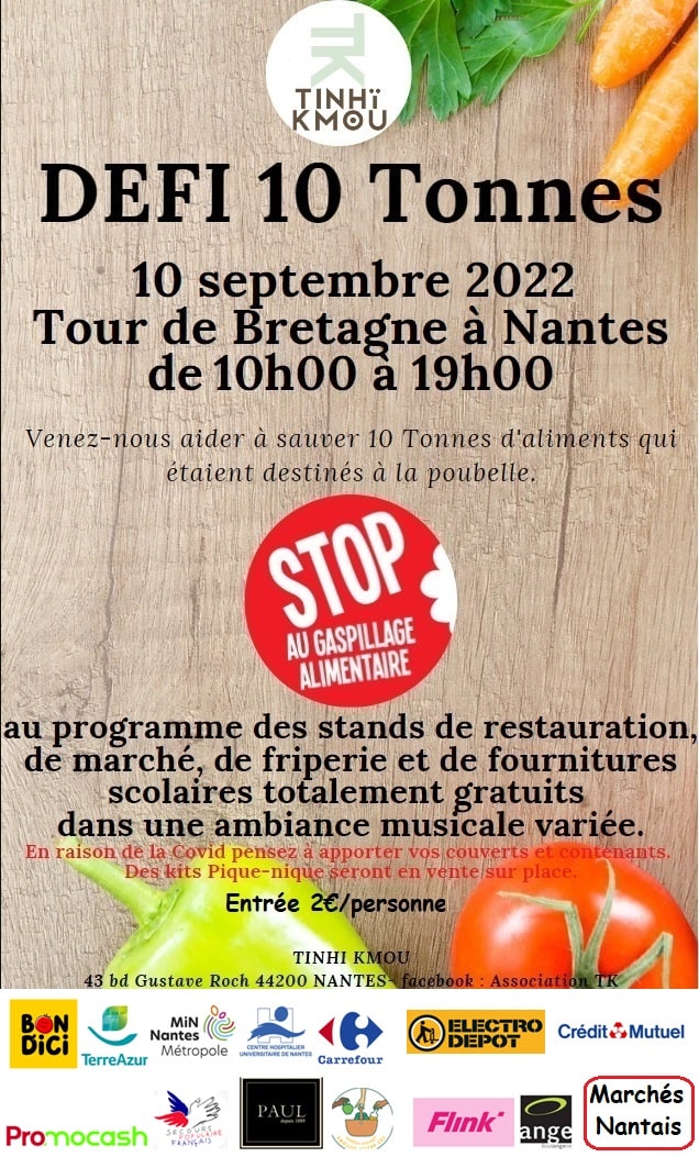 Ce samedi 10 septembre, c'est la deuxième édition du marché anti-gaspi au pied de la Tour Bretagne. L'objectif ? Distribuer 10 tonnes de produits !
